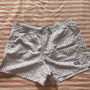 Patagonia White Floral Athletic Shorts